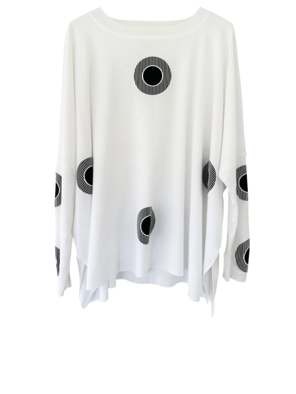 Planet By Lauren G • Pima Cotton Spotlight Oversized Crew Swing Tee - Picture 2 of 12